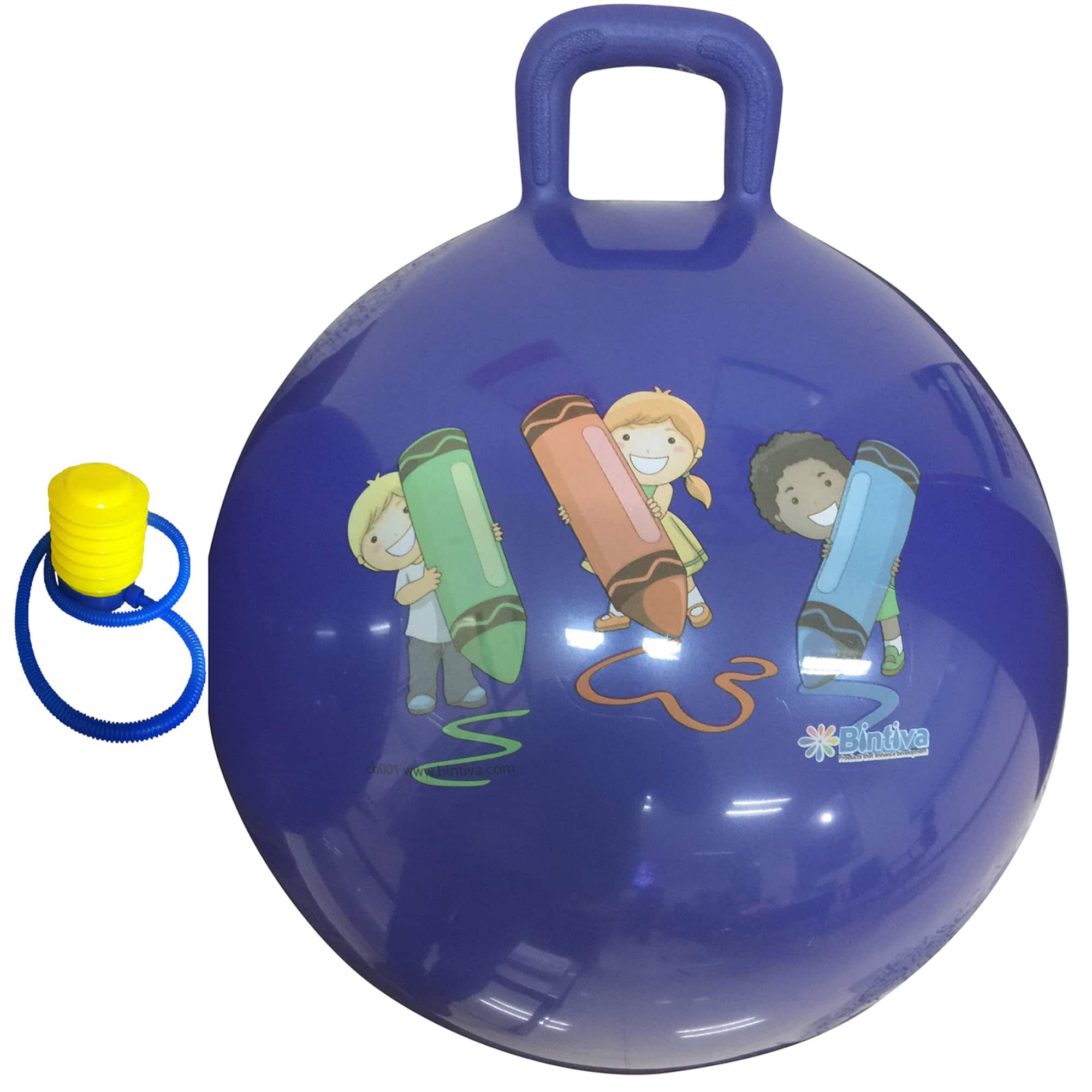 Bintiva Hippity Hop 18" Jump Ball with Foot Pump